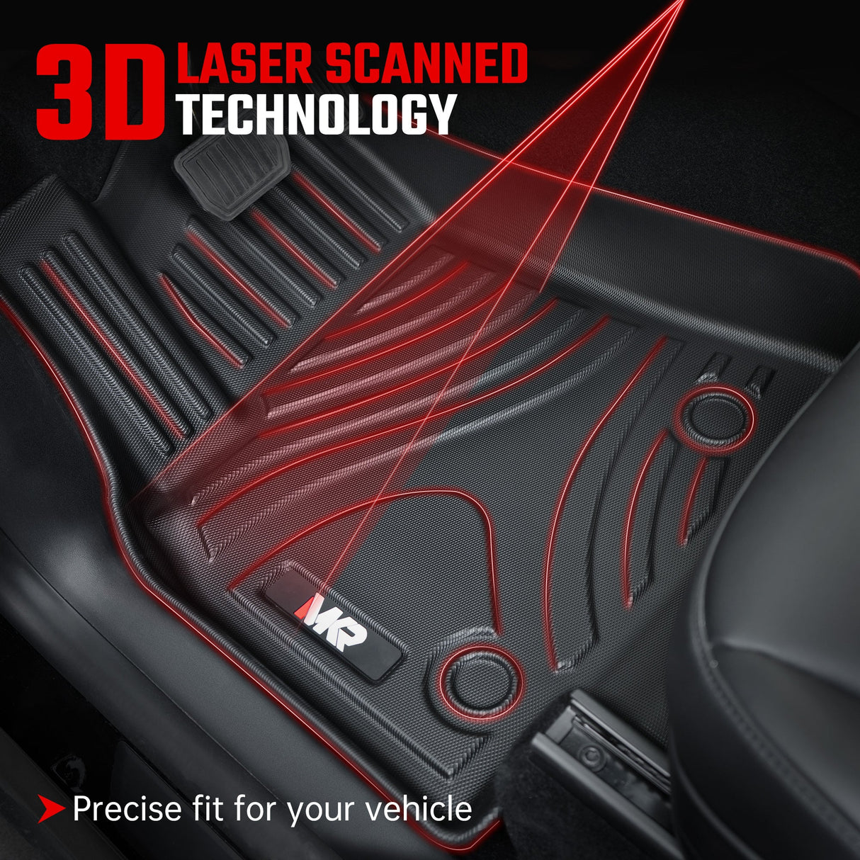 All - Weather TPE Floor Mats 6 PCS Set for Tesla Model Y 2021 - 2022 - Fab Heavy Parts