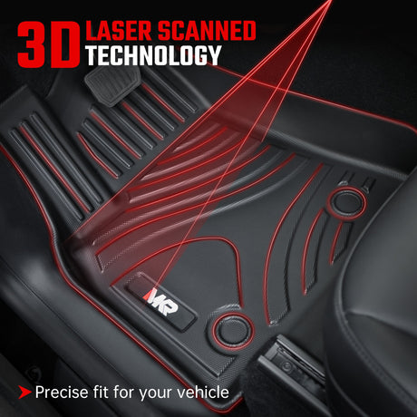 All - Weather TPE Floor Mats 6 PCS Set for Tesla Model Y 2021 - 2022 - Fab Heavy Parts