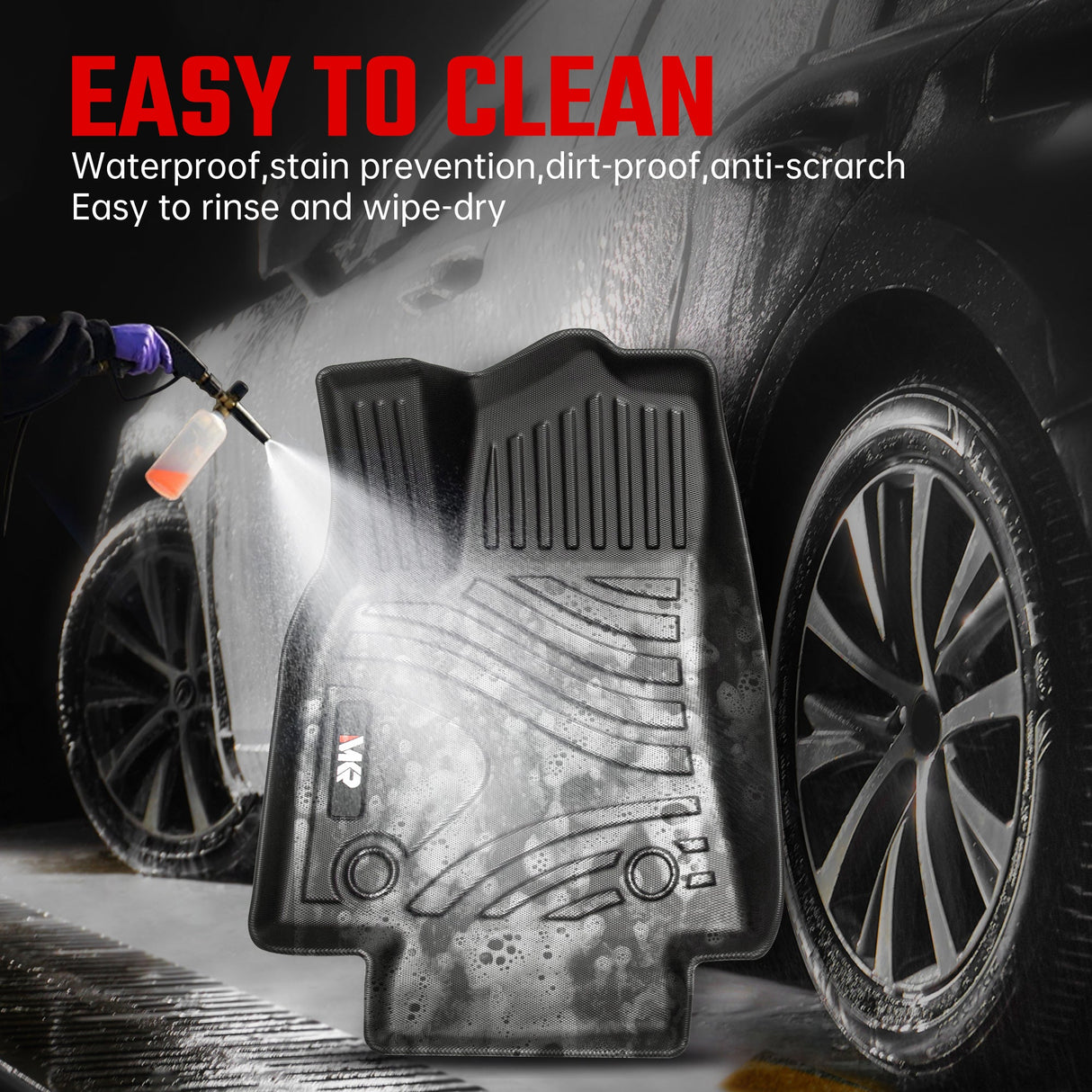 All - Weather TPE Floor Mats 6 PCS Set for Tesla Model Y 2021 - 2022 - Fab Heavy Parts