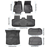 All - Weather TPE Floor Mats 6 PCS Set for Tesla Model Y 2021 - 2022 - Fab Heavy Parts