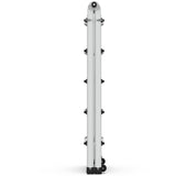 Aluminum Multi - Position Ladder with Wheels 300 lbs Weight Rating 22 FT - Metallic Grey - Fab Heavy Parts