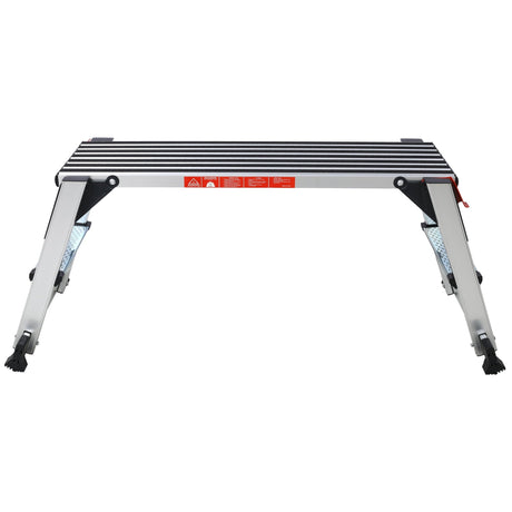 Aluminum Platform Non - Slip Folding Work Bench Drywall Stool Ladder 330lbs Capacity - Fab Heavy Parts