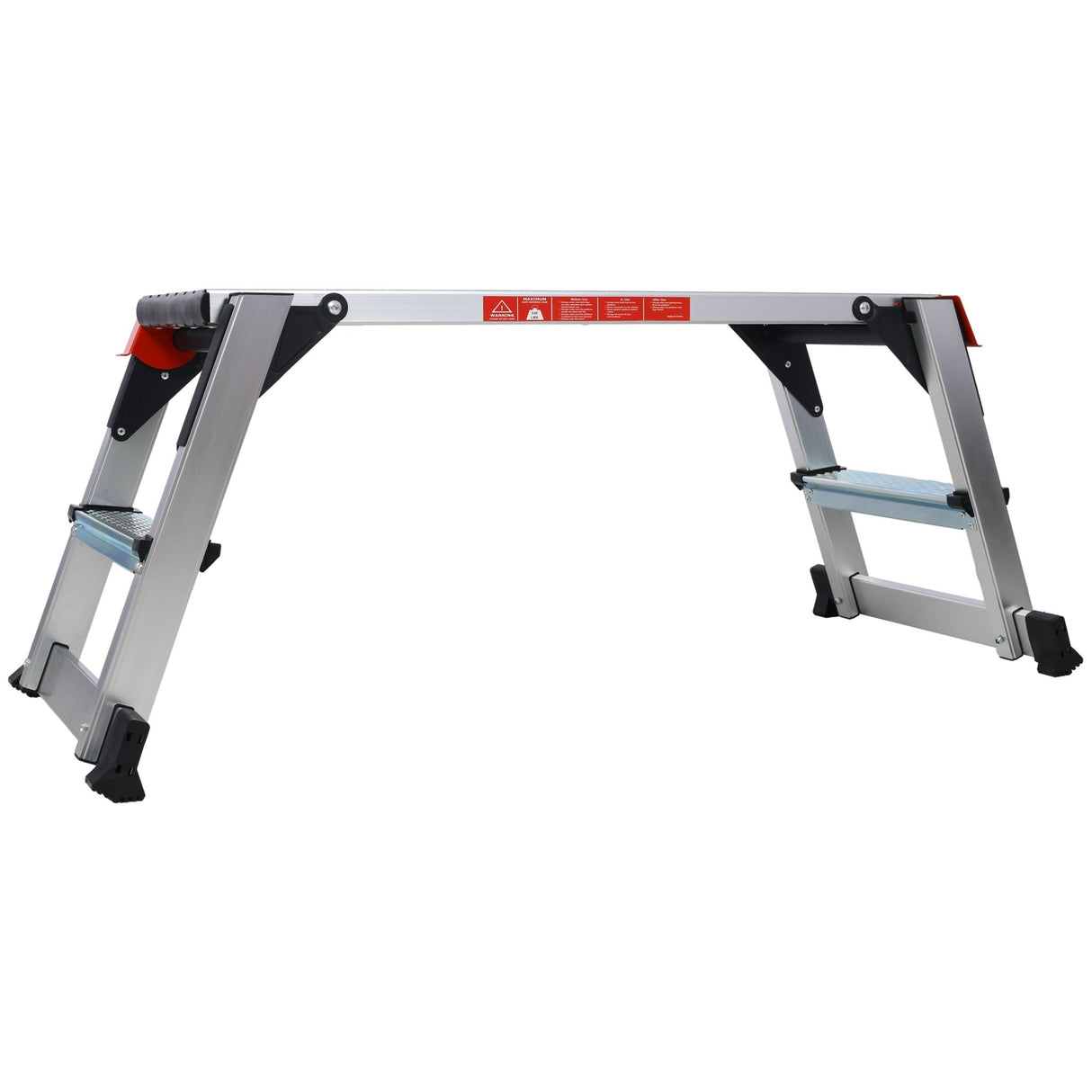 Aluminum Platform Non - Slip Folding Work Bench Drywall Stool Ladder 330lbs Capacity - Fab Heavy Parts