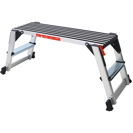 Aluminum Platform Non - Slip Folding Work Bench Drywall Stool Ladder 330lbs Capacity - Fab Heavy Parts