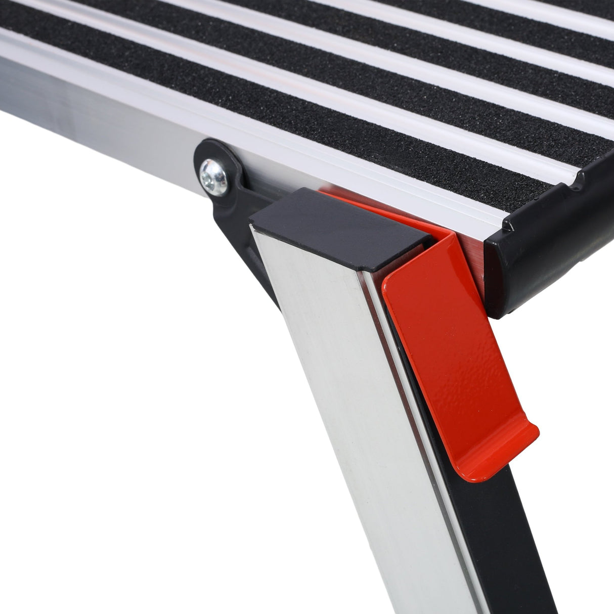 Aluminum Platform Non - Slip Folding Work Bench Drywall Stool Ladder 330lbs Capacity - Fab Heavy Parts