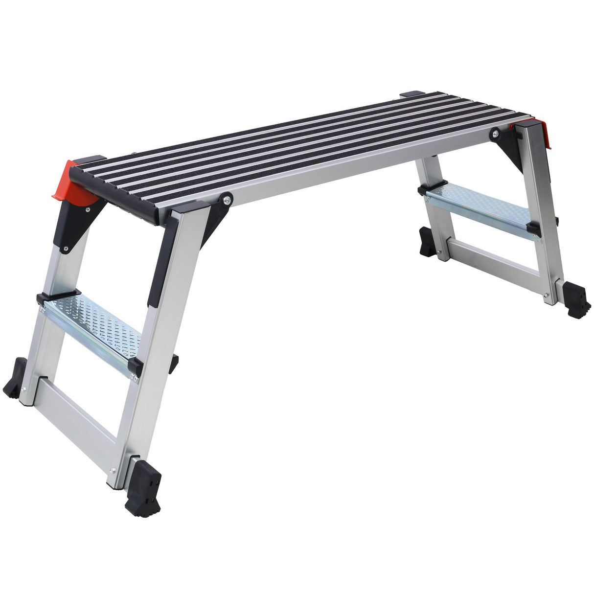 Aluminum Platform Non - Slip Folding Work Bench Drywall Stool Ladder 330lbs Capacity - Fab Heavy Parts