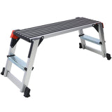 Aluminum Platform Non - Slip Folding Work Bench Drywall Stool Ladder 330lbs Capacity - Fab Heavy Parts