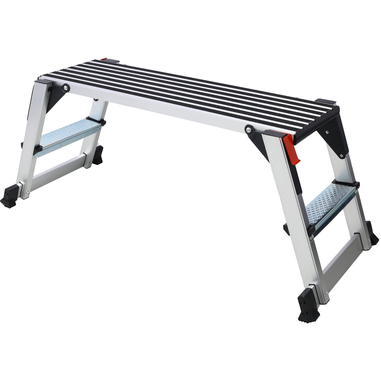 Aluminum Platform Non - Slip Folding Work Bench Drywall Stool Ladder 330lbs Capacity - Fab Heavy Parts