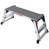 Aluminum Platform Non - Slip Folding Work Bench Drywall Stool Ladder 330lbs Capacity - Fab Heavy Parts