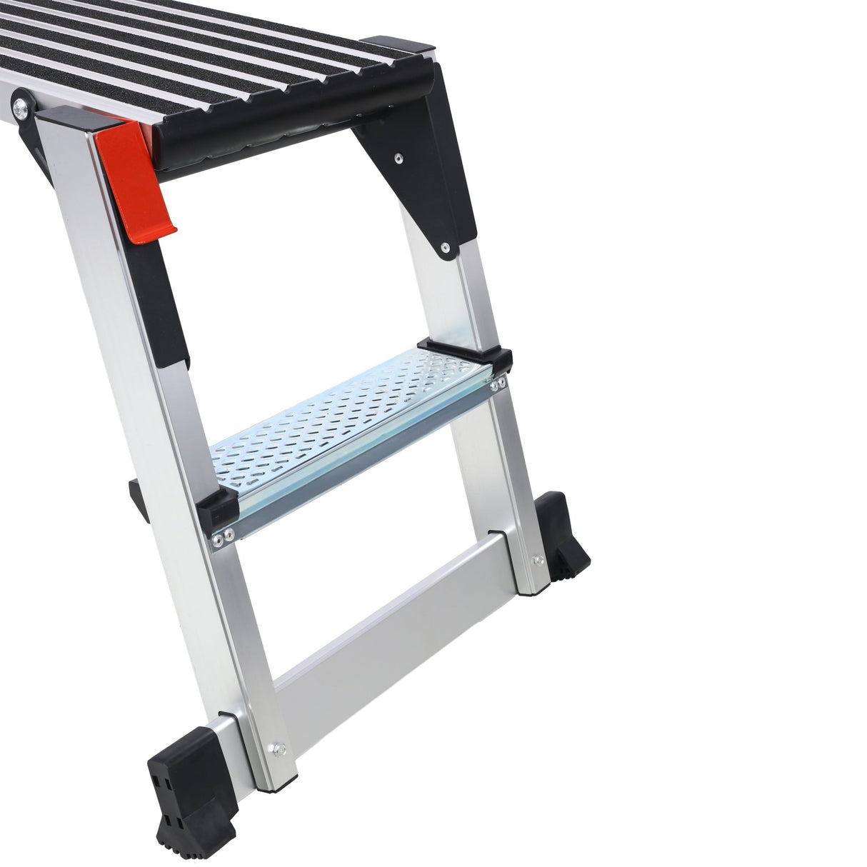 Aluminum Platform Non - Slip Folding Work Bench Drywall Stool Ladder 330lbs Capacity - Fab Heavy Parts