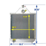 Aluminum Radiator and Shroud for Case IH 480C Backhoe Loader Part D89104 - Fab Heavy Parts