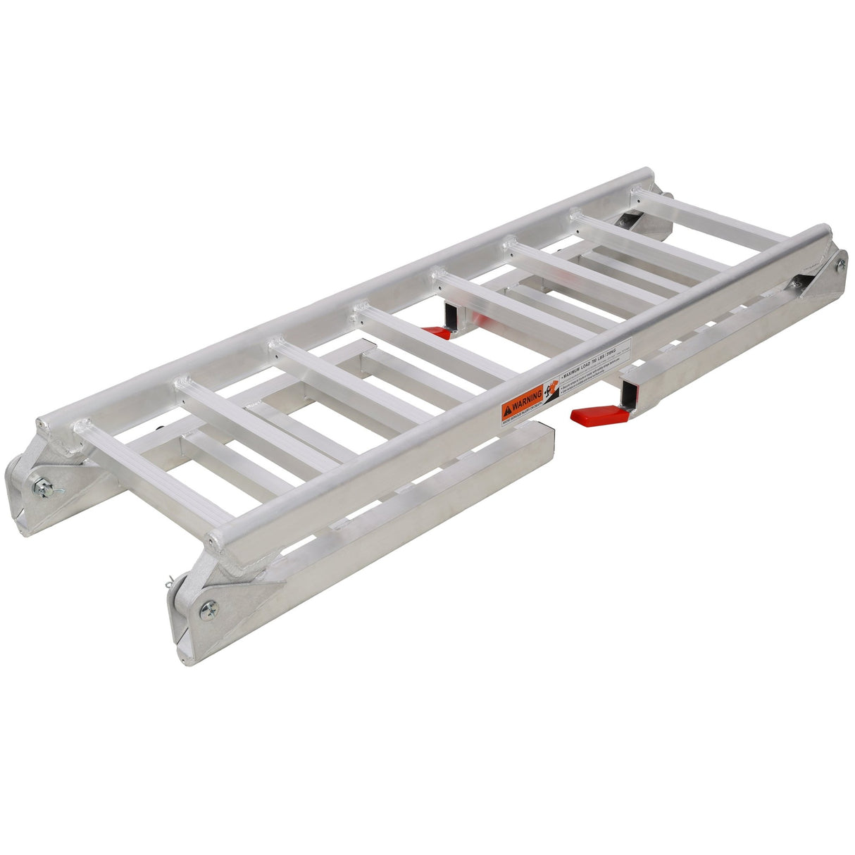 Aluminum Ramp 1,400 LBS/Pair Ramp and Tailgate Extender Combo 2 in 1 - Silver - Fab Heavy Parts