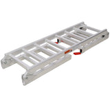 Aluminum Ramp 1,400 LBS/Pair Ramp and Tailgate Extender Combo 2 in 1 - Silver - Fab Heavy Parts