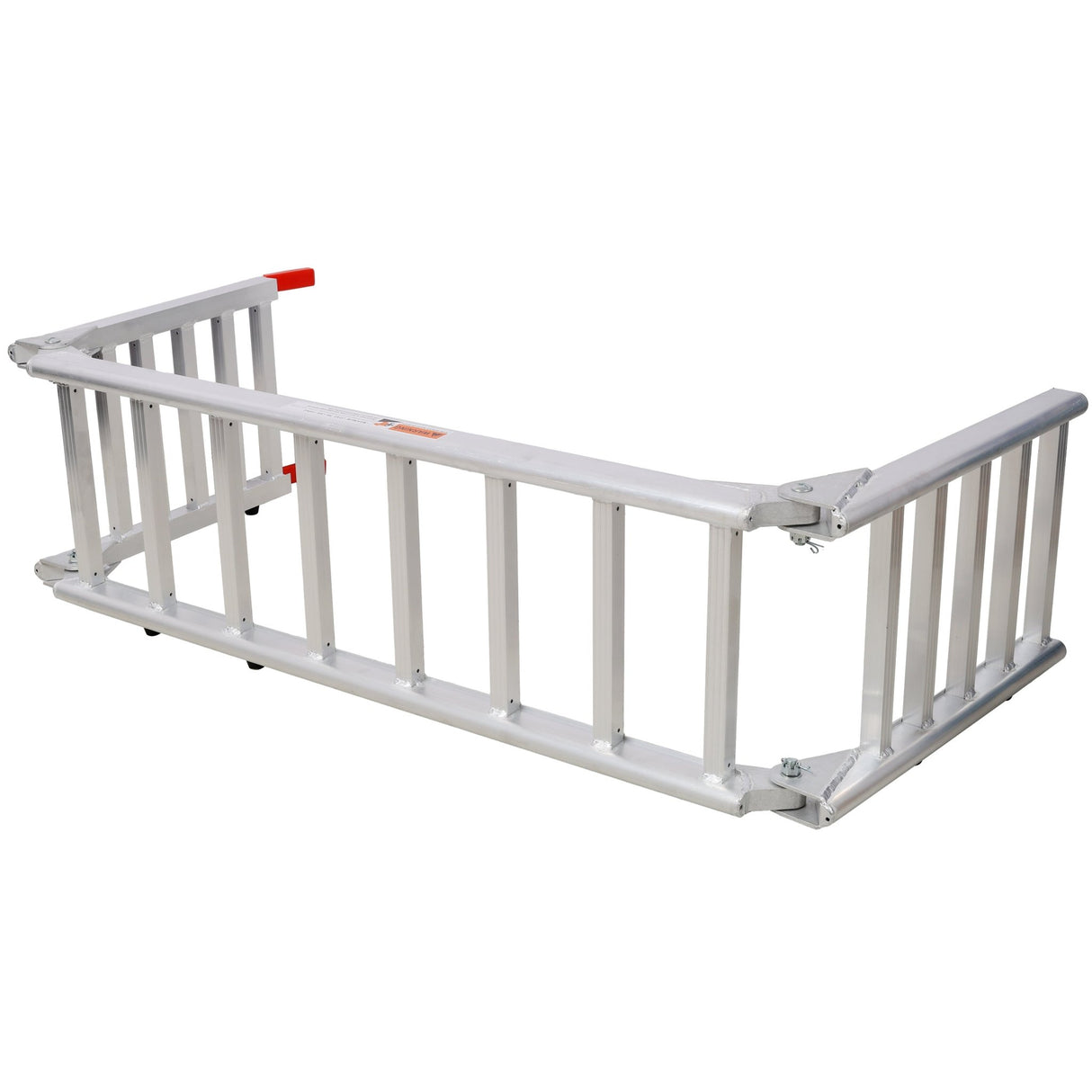 Aluminum Ramp 1,400 LBS/Pair Ramp and Tailgate Extender Combo 2 in 1 - Silver - Fab Heavy Parts