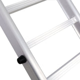 Aluminum Ramp 1,400 LBS/Pair Ramp and Tailgate Extender Combo 2 in 1 - Silver - Fab Heavy Parts