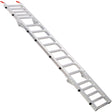 Aluminum Ramp 1,400 LBS/Pair Ramp and Tailgate Extender Combo 2 in 1 - Silver - Fab Heavy Parts