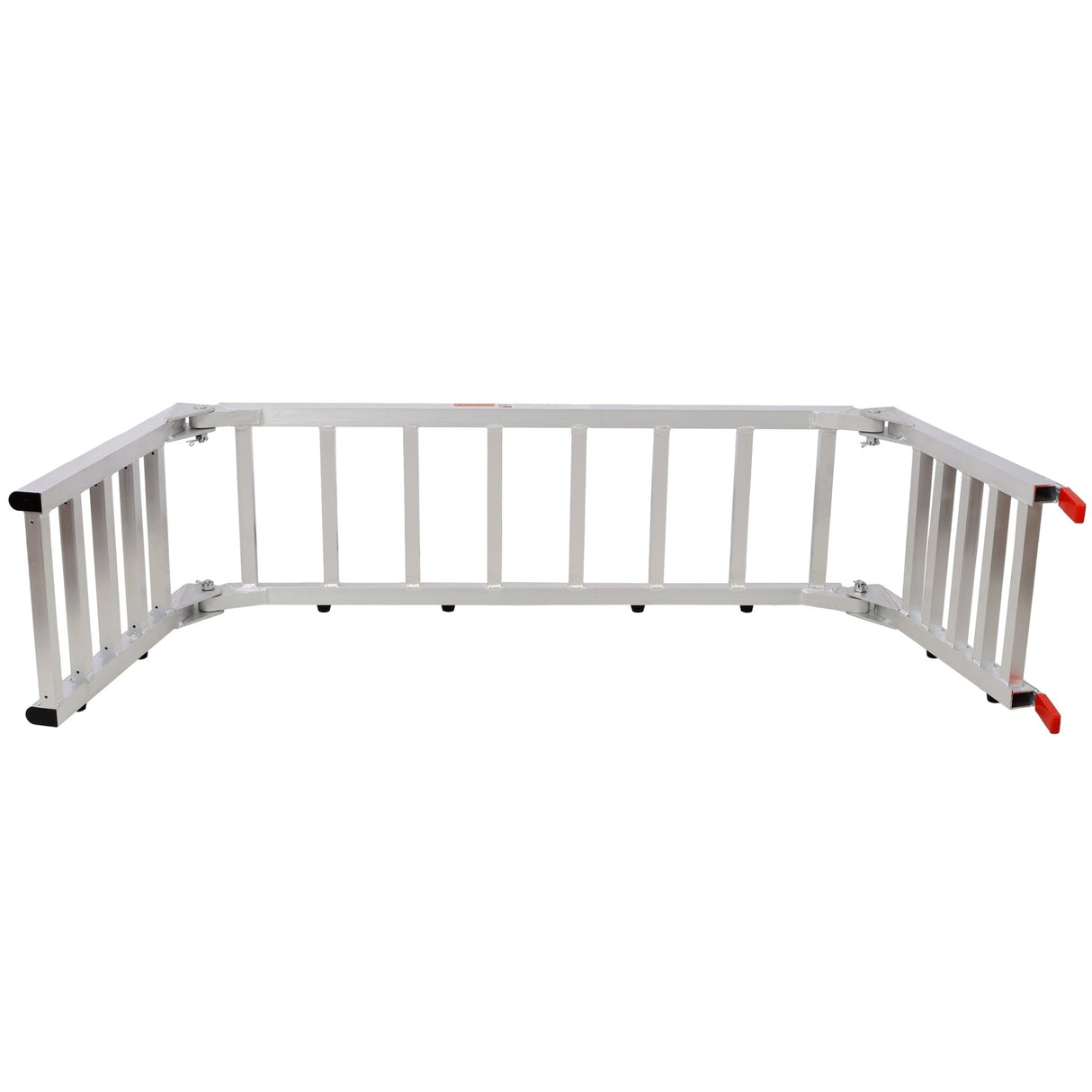 Aluminum Ramp 1,400 LBS/Pair Ramp and Tailgate Extender Combo 2 in 1 - Silver - Fab Heavy Parts