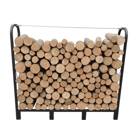 Artibear Firewood Rack Stand 4.1ft Heavy Duty Logs Holder - Matte Black - Fab Heavy Parts