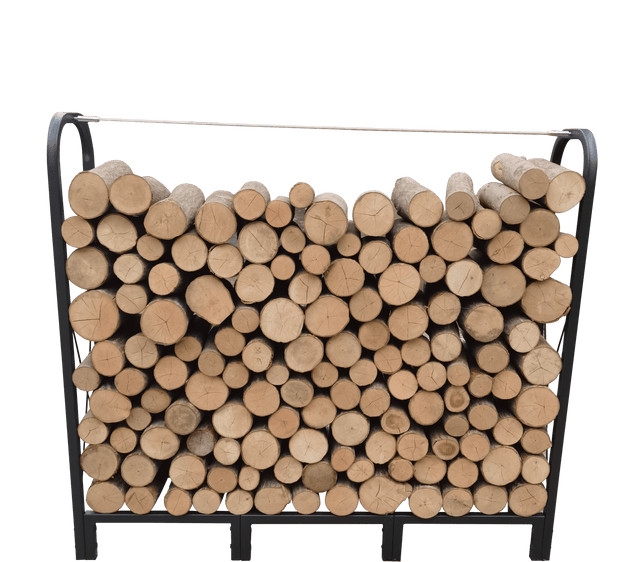 Artibear Firewood Rack Stand 4.1ft Heavy Duty Logs Holder - Matte Black - Fab Heavy Parts