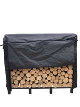 Artibear Firewood Rack Stand 4.1ft Heavy Duty Logs Holder - Matte Black - Fab Heavy Parts