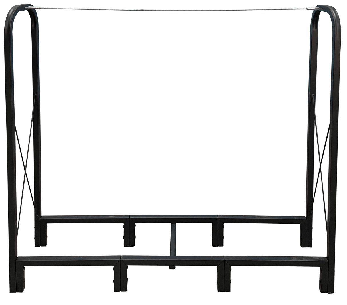 Artibear Firewood Rack Stand 4.1ft Heavy Duty Logs Holder - Matte Black - Fab Heavy Parts