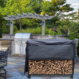 Artibear Firewood Rack Stand 4ft Heavy Duty Logs Holder - Matte Black - Fab Heavy Parts