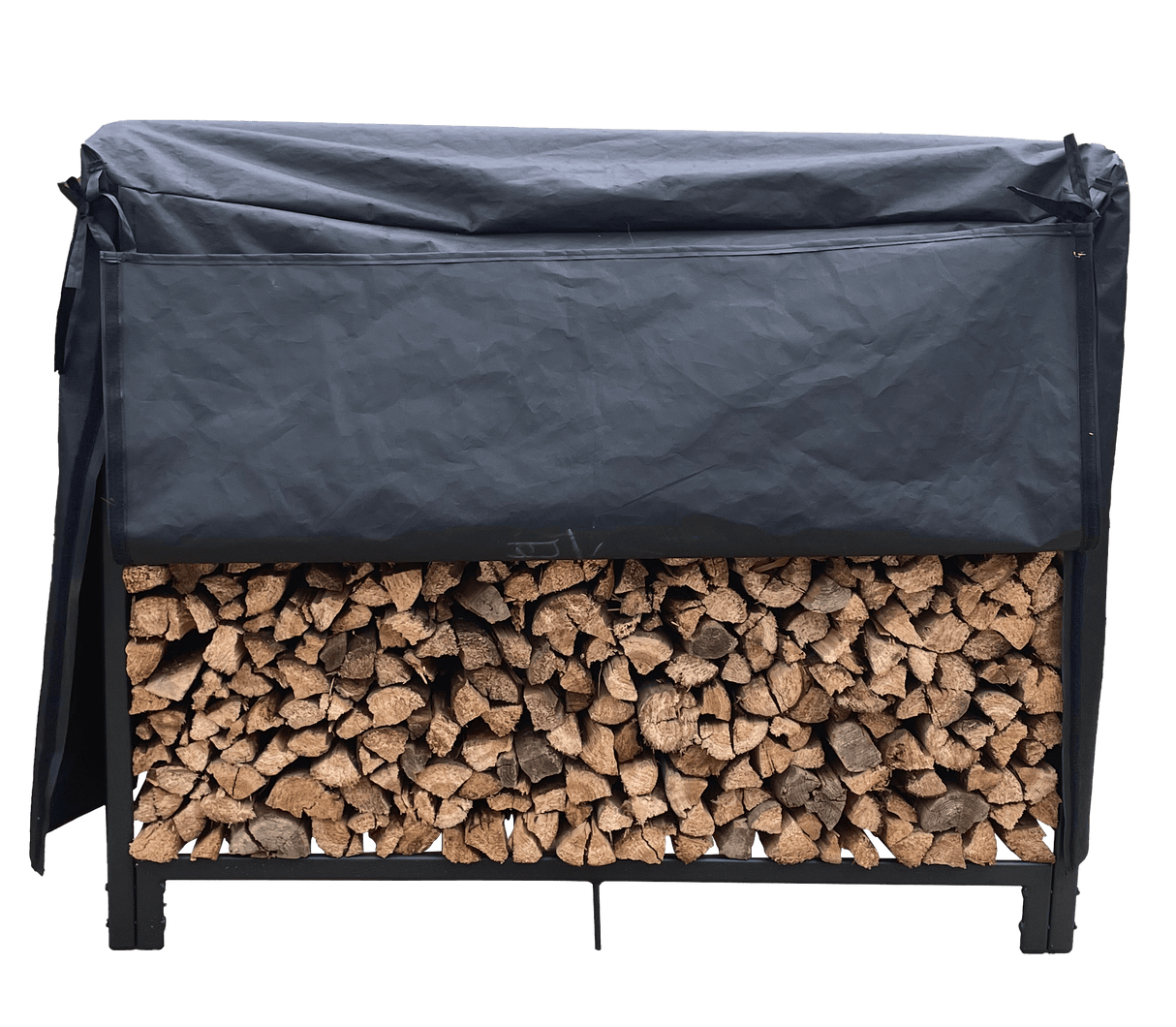 Artibear Firewood Rack Stand 4ft Heavy Duty Logs Holder - Matte Black - Fab Heavy Parts