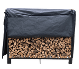 Artibear Firewood Rack Stand 4ft Heavy Duty Logs Holder - Matte Black - Fab Heavy Parts