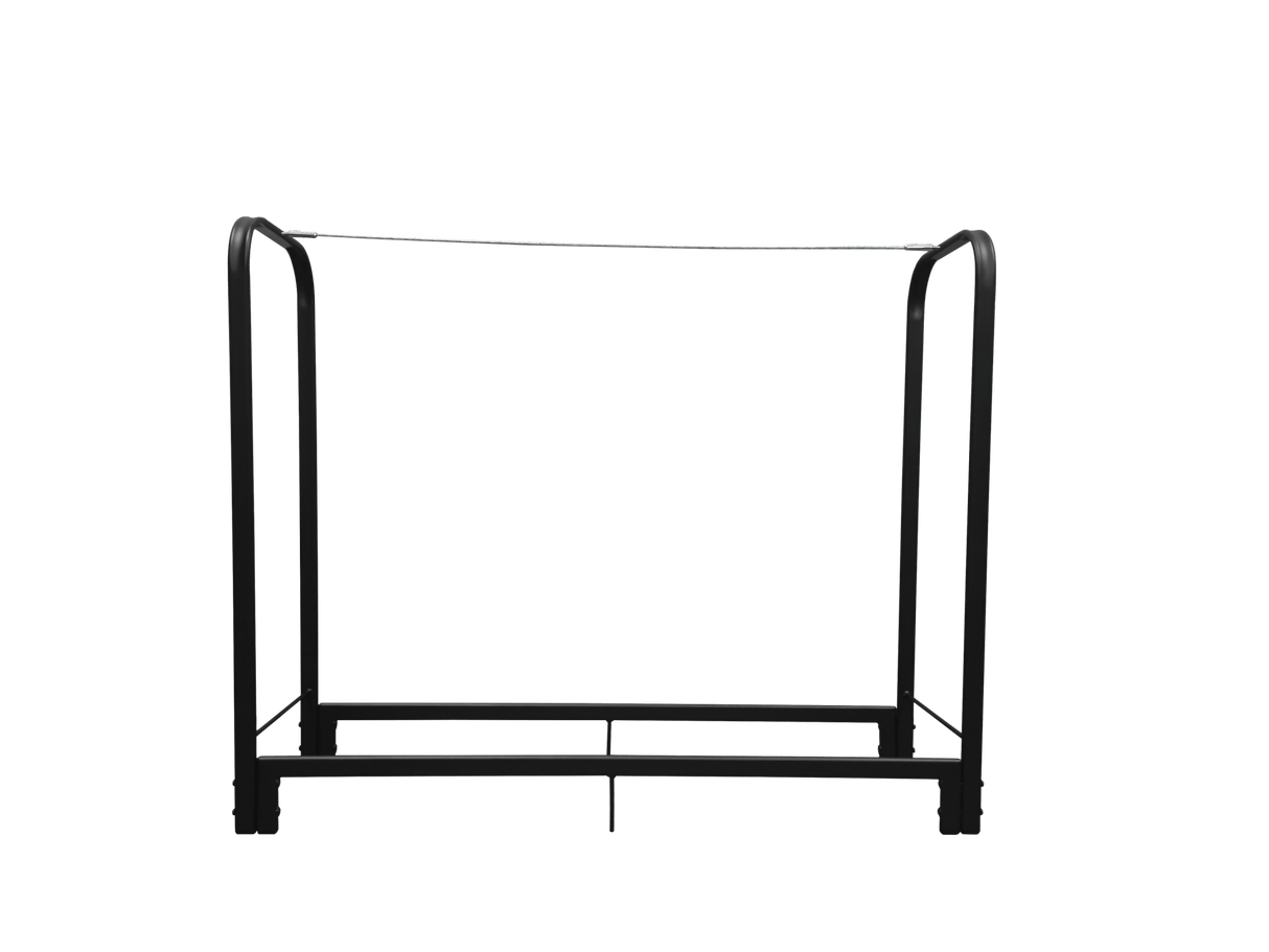 Artibear Firewood Rack Stand 4ft Heavy Duty Logs Holder - Matte Black - Fab Heavy Parts