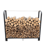 Artibear Firewood Rack Stand 4ft Heavy Duty Logs Holder - Matte Black - Fab Heavy Parts