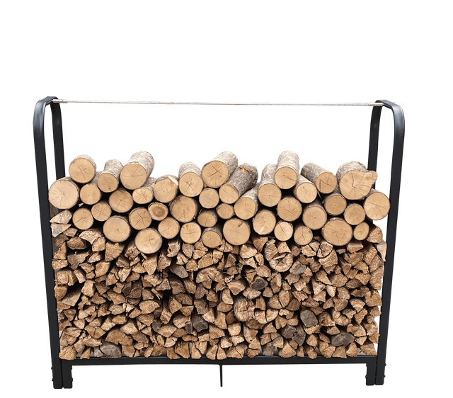 Artibear Firewood Rack Stand 4ft Heavy Duty Logs Holder - Matte Black - Fab Heavy Parts