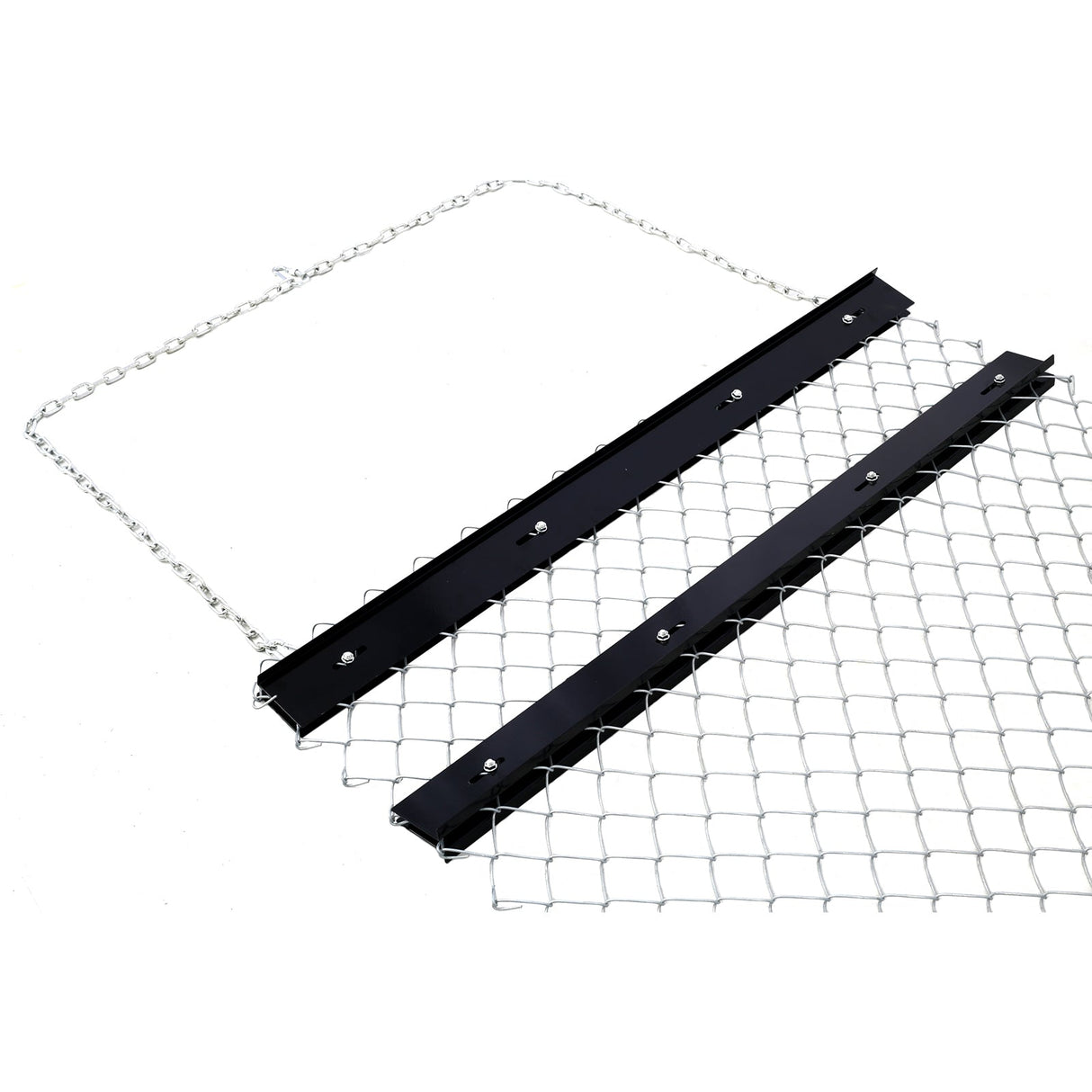 ATV Drag Harrow 3.6'x5' Chain Harrow for Landscape Leveling Sod Prepping UTV Tractor Attachment Seed Harrow for Gravel Driveway, Field, Yard, Farm, Garden - Black - Fab Heavy Parts