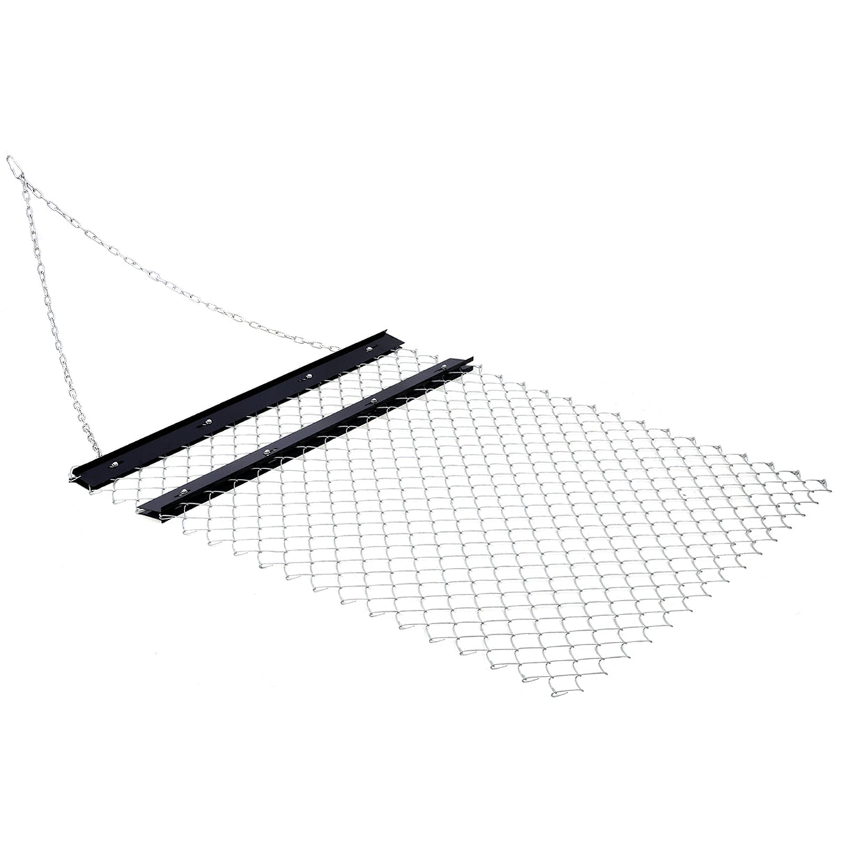 ATV Drag Harrow 3.6'x5' Chain Harrow for Landscape Leveling Sod Prepping UTV Tractor Attachment Seed Harrow for Gravel Driveway, Field, Yard, Farm, Garden - Black - Fab Heavy Parts