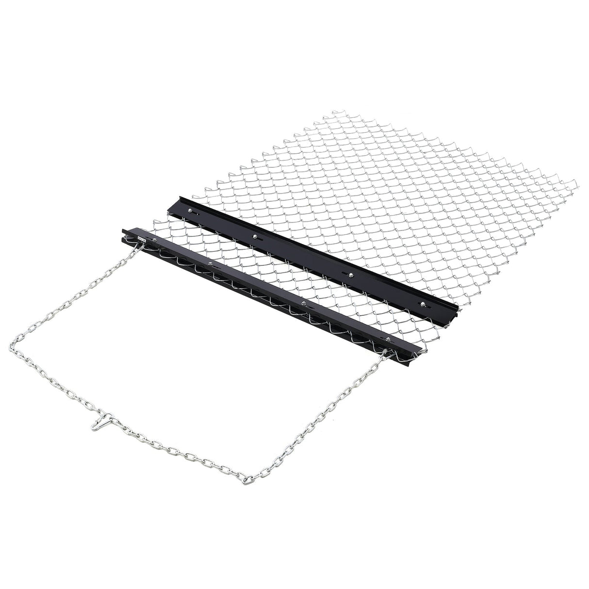 ATV Drag Harrow 3.6'x5' Chain Harrow for Landscape Leveling Sod Prepping UTV Tractor Attachment Seed Harrow for Gravel Driveway, Field, Yard, Farm, Garden - Black - Fab Heavy Parts