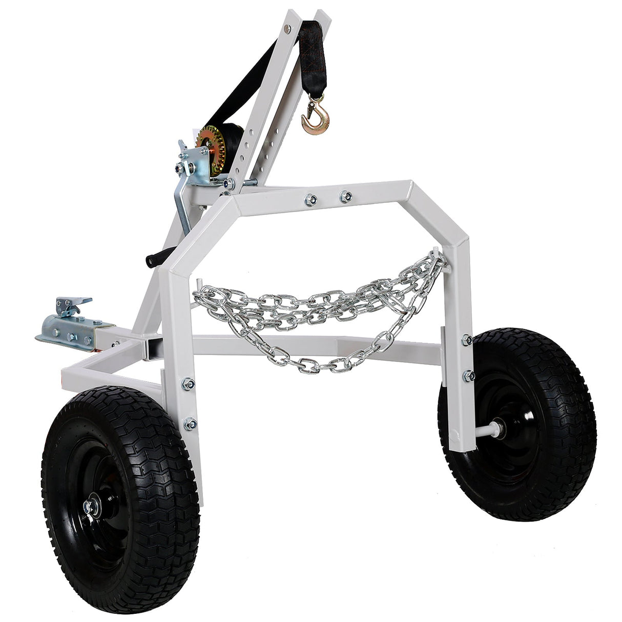 ATV Log Skidding Arch and Holder 1,000 - Lb. Capacity 24in Dia. Cream White - Fab Heavy Parts