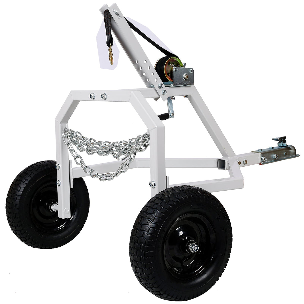 ATV Log Skidding Arch and Holder 1,000 - Lb. Capacity 24in Dia. Cream White - Fab Heavy Parts