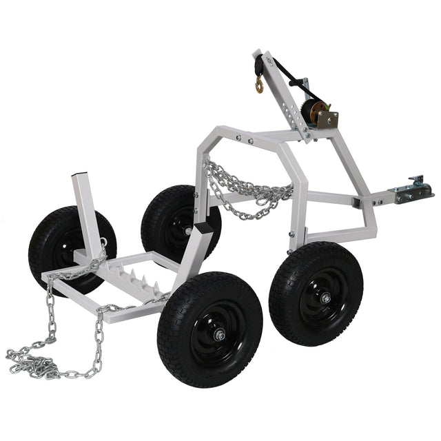 ATV Log Skidding Arch and Holder 1,000 - Lb. Capacity 24in Dia. Cream White - Fab Heavy Parts