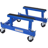 ATV Motorcycle Engine Cradle Dolly 1500lbs - Blue - Fab Heavy Parts