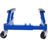 ATV Motorcycle Engine Cradle Dolly 1500lbs - Blue - Fab Heavy Parts