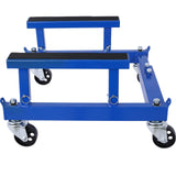 ATV Motorcycle Engine Cradle Dolly 1500lbs - Blue - Fab Heavy Parts