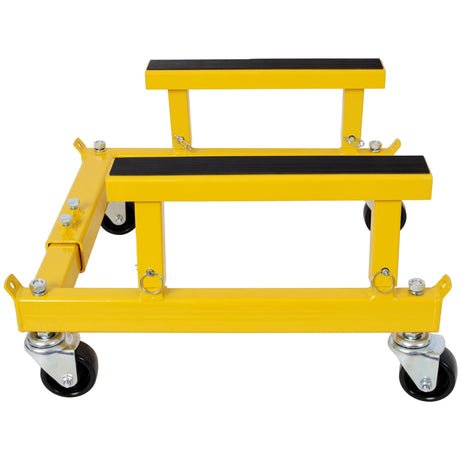 ATV Motorcycle Engine Cradle Dolly 1500lbs Capacity - Yellow - Fab Heavy Parts