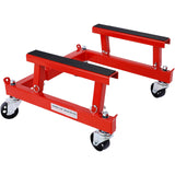 ATV Motorcycle Engine Cradle Dolly 1500lbs - Red - Fab Heavy Parts