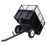 ATV Trailer Steel Dump Cart 750lbs 22 Cubic Feet with Heavy Duty Tow Behind Carts and Removable Sides - Fab Heavy Parts