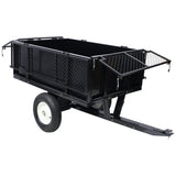 ATV Trailer Steel Dump Cart 750lbs 22 Cubic Feet with Heavy Duty Tow Behind Carts and Removable Sides - Fab Heavy Parts