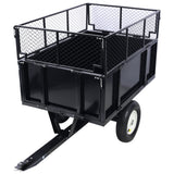 ATV Trailer Steel Dump Cart 750lbs 22 Cubic Feet with Heavy Duty Tow Behind Carts and Removable Sides - Fab Heavy Parts