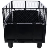 ATV Trailer Steel Dump Cart 750lbs 22 Cubic Feet with Heavy Duty Tow Behind Carts and Removable Sides - Fab Heavy Parts