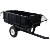 ATV Trailer Steel Dump Cart 750lbs 22 Cubic Feet with Heavy Duty Tow Behind Carts and Removable Sides - Fab Heavy Parts