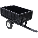 ATV Trailer Steel Dump Cart 750lbs 22 Cubic Feet with Heavy Duty Tow Behind Carts and Removable Sides - Fab Heavy Parts