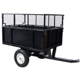 ATV Trailer Steel Dump Cart 750lbs 22 Cubic Feet with Heavy Duty Tow Behind Carts and Removable Sides - Fab Heavy Parts