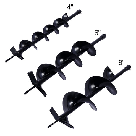 Auger Drill Bit for 3/4' Shaft 4IN+6IN+8IN - Fab Heavy Parts